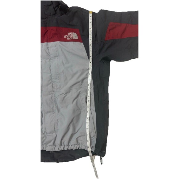 The North Face Men M HyVent Insulated Hooded Ski Jacket Gray Red Removable hood - Picture 10 of 14